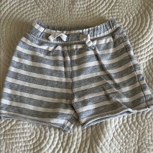Gray Striped Toddler Boys Shorts
